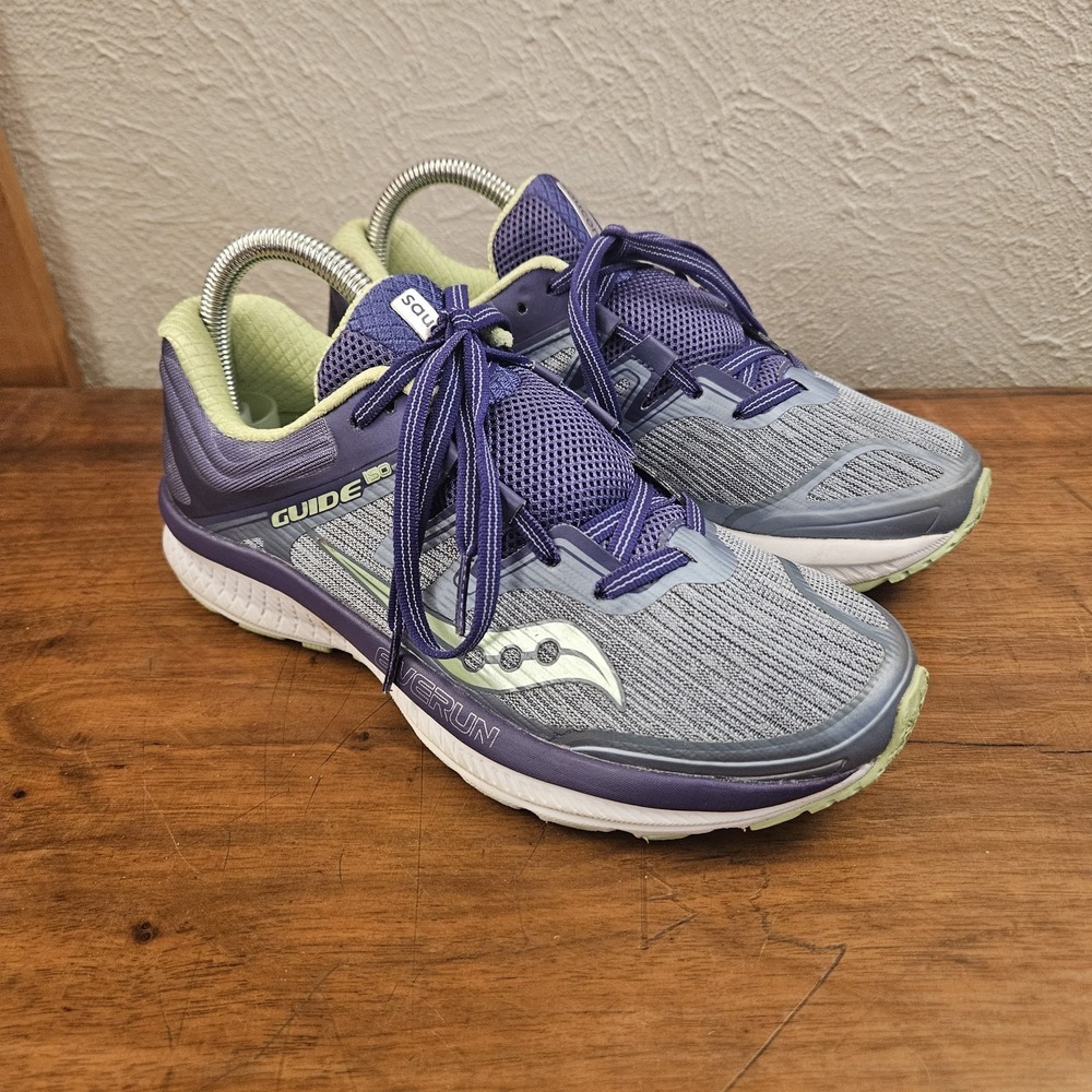 Saucony Woman's Guide ISO Everun‎ S10415-1 Purple Silver Running Shoes Size 7.5